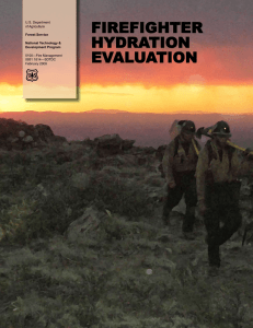 firefighter hydration evaluation U.S. Department