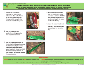 Instructions for Refolding the Practice Fire Shelter
