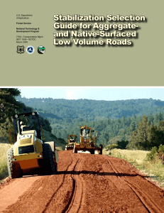 Stabilization Selection Guide for Aggregate- and Native-Surfaced Low Volume Roads