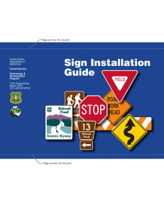 Sign Installation Guide ROAD WORK