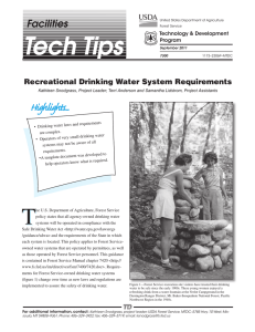 Highlights... Facilities Recreational Drinking Water System Requirements