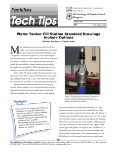 M Facilities Water Tanker Fill Station Standard Drawings Include Options