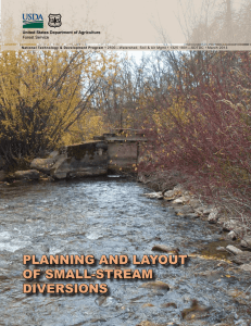 Planning and layout of Small-Stream diverSionS United States Department of Agriculture