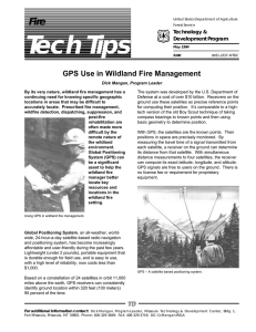 Tech Tips Fire GPS Use in Wildland Fire Management Technology &amp;