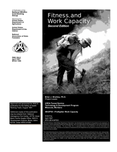 Fitness and Work Capacity Second Edition National Wildfire