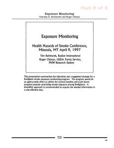 Part 5 of 6 Exposure Monitoring 46 Timothy E. Reinhardt and Roger Ottmar