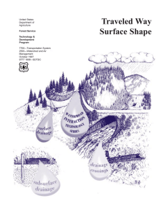 Traveled Way Surface Shape