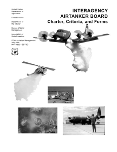 INTERAGENCY AIRTANKER BOARD Charter, Criteria, and Forms
