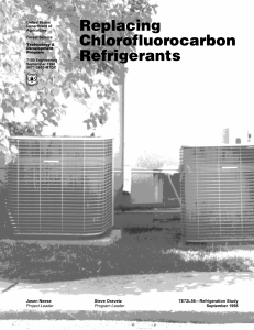 Replacing Chlorofluorocarbon Refrigerants 1