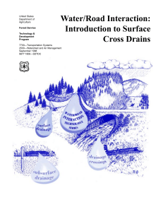 Water/Road Interaction: Introduction to Surface Cross Drains