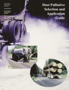Dust Palliative Selection and Application Guide