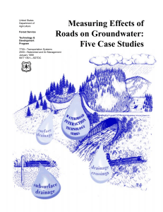 Measuring Effects of Roads on Groundwater: Five Case Studies