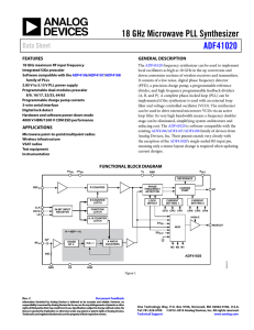 18 GHz Microwave PLL Synthesizer ADF41020 Data Sheet FEATURES