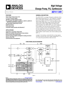 High Voltage Charge Pump, PLL Synthesizer ADF4113HV Data Sheet