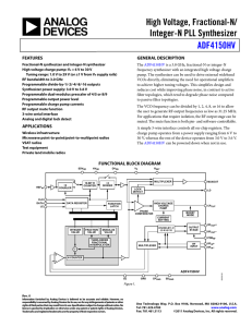 High Voltage, Fractional-N/ Integer-N PLL Synthesizer ADF4150HV