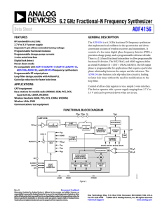 6.2 GHz Fractional-N Frequency Synthesizer ADF4156 Data Sheet FEATURES