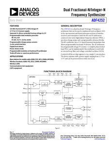 Dual Fractional-N/Integer-N Frequency Synthesizer ADF4252 Data Sheet