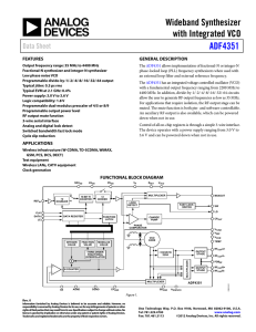 Wideband Synthesizer with Integrated VCO ADF4351 Data Sheet