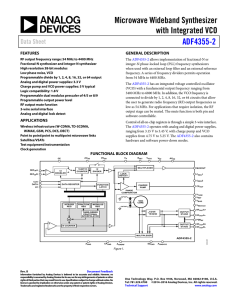 Microwave Wideband Synthesizer with Integrated VCO ADF4355-2 Data Sheet