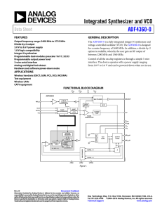 Integrated Synthesizer and VCO ADF4360-0 Data Sheet FEATURES