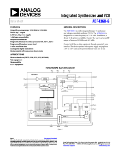 Integrated Synthesizer and VCO ADF4360-6 Data Sheet FEATURES