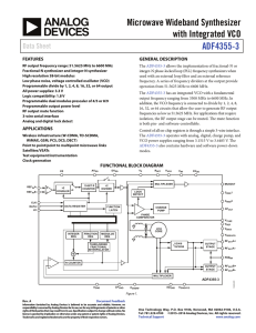 Microwave Wideband Synthesizer with Integrated VCO ADF4355-3 Data Sheet