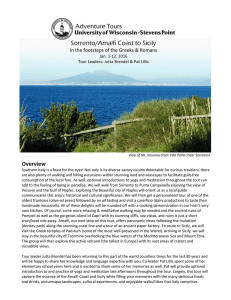 Sorrento/Amalfi Coast to Sicily Overview