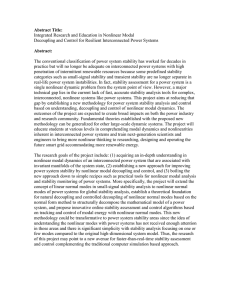 Abstract Title: Integrated Research and Education in Nonlinear Modal