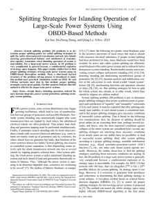Splitting Strategies for Islanding Operation of Large-Scale Power Systems Using OBDD-Based Methods
