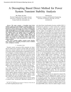 A Decoupling Based Direct Method for Power System Transient Stability Analysis