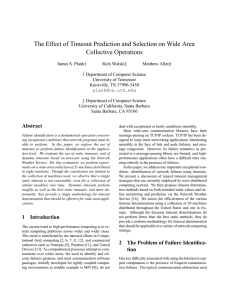 The Effect of Timeout Prediction and Selection on Wide Area