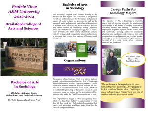Prairie View A&amp;M University 2013-2014 Bachelor of Arts