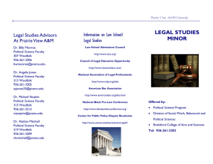 LEGAL STUDIES MINOR  Information on Law School/