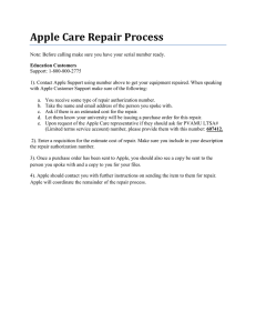 Apple Care Repair Process