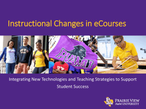 Instructional Changes in eCourses Student Success