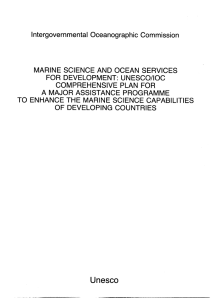 Intergovernmental Oceanographic  Commission FOR  DEVELOPMENT: