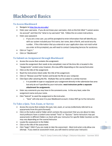 Blackboard Basics To Access Blackboard