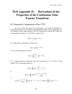 Web Appendix H -   Derivations of the Fourier Transform