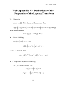 Web Appendix N -  Derivations of the ( ) N.1 Linearity