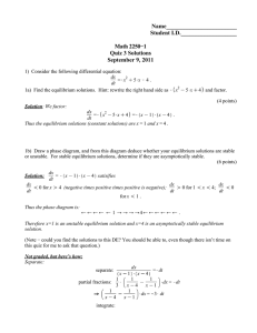Name________________________ Student I.D.___________________ Math 2250−1 Quiz 3 Solutions