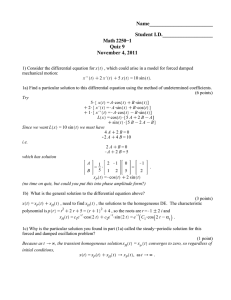 Name________________________ Student I.D.___________________ Math 2250−1 Quiz 9