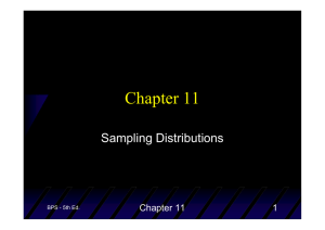 Chapter 11 Sampling Distributions 1 BPS - 5th Ed.
