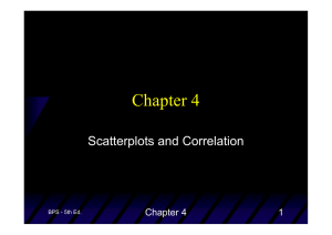 Chapter 4 Scatterplots and Correlation 1 BPS - 5th Ed.