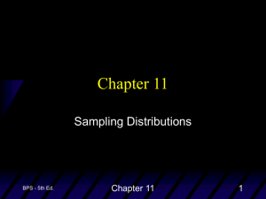 Chapter 11 Sampling Distributions 1 BPS - 5th Ed.