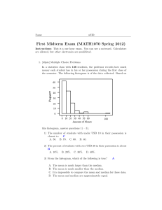 First Midterm Exam (MATH1070 Spring 2012)