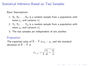 Statistical Inference Based on Two Samples