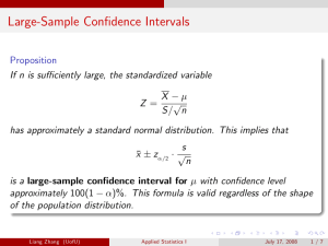 Large-Sample Confidence Intervals