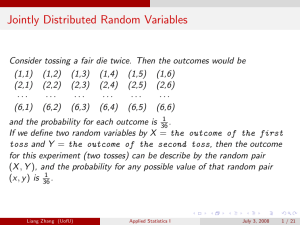 Jointly Distributed Random Variables