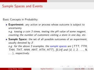 Sample Spaces and Events