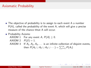 Axiomatic Probability